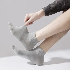 Calcetines Cortos de Algodón Puro para Hombre Deportivo Casual Transpirable Absorbente de Sudor Calcetines Tobilleros Bajos para Correr