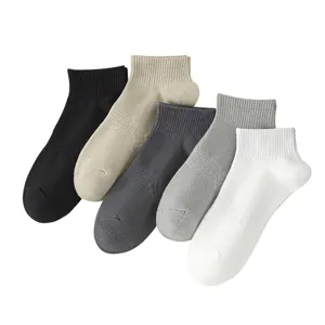 Calcetines cortos de algodón puro para hombre transpirables tobilleros deportivos pack