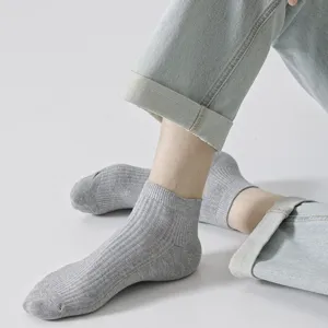 Calcetines cortos hombre algodon transpirables primavera verano lisos suaves comodos