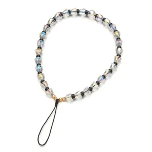 Kristalen kraal telefoonkoord glinsterende mode pols lanyard voor sleutels tas accessoire