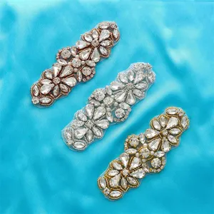 Exquisite Crystal Rhinestone Applique Trim for DIY Bridal Wedding Dress Waist Belt J209