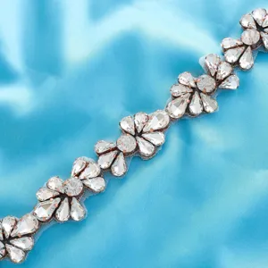 Exquisite bridal rhinestone crystal belt wedding dress sash waist decoration accessory