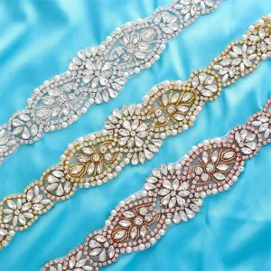 Applique strass de mariée ceinture robe de mariée cristal scintillant garniture DIY