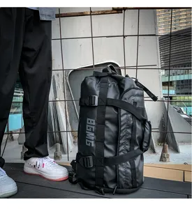 Men large capacity travel duffel backpack multifunctional waterproof sports fitness bag