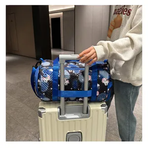 Stylish travel duffel bag with cute unicorn print, perfect for gym, sports, and weekend trips.