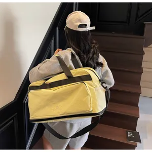 Grande borsa da viaggio impermeabile donna, borsone palestra fitness capiente e leggero.