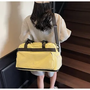 Grande borsa da viaggio impermeabile per donna e uomo, borsa sportiva fitness con tracolla regolabile.