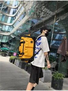 Large capacity travel duffel bag and backpack for men and women, ideal for gym, business and trips.