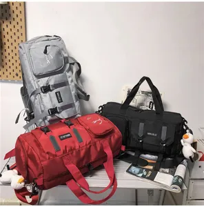 Multifunctional travel gym bag large capacity waterproof sports duffel bag for short trips.