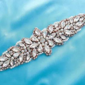 Bridal Rhinestone Applique Wedding Dress Belt Crystal Waistband Bridal Accessories