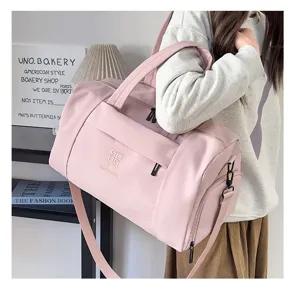 Sac de voyage rose grande capacité sac de sport léger bandoulière pour femme utilisation