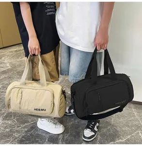 Large capacity travel duffel bag fitness gym bag casual waterproof shoulder bag for women