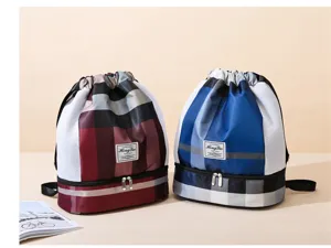 Sac à dos de voyage multifonctionnel grande capacité étanche cordon sport sac