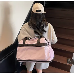Grande borsa da viaggio capiente, borsone sportivo estendibile per palestra donna e uomo.