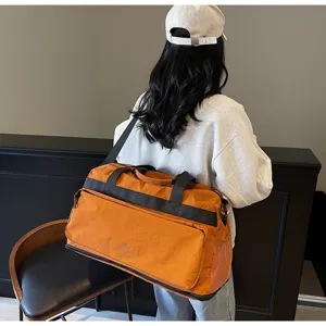 Grande borsa da viaggio espandibile per donna e uomo, borsone sportivo impermeabile leggero.
