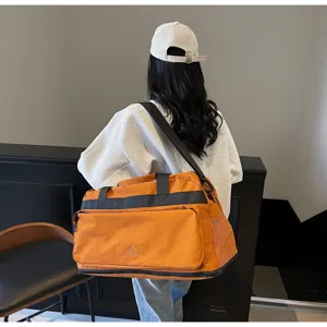 Grande borsa da viaggio per donna di grande capacità, borsa weekend impermeabile estensibile.