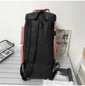 Large capacity travel backpack for men and women, multi-functional fitness bag.