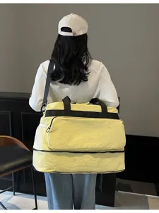 Grande borsa da viaggio espandibile leggera impermeabile borsone sportivo per donna e uomo.