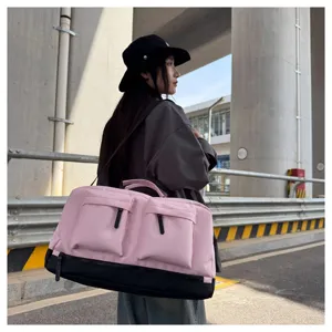 Large capacity travel duffel bag with multi-pockets and dry wet separation for gym.