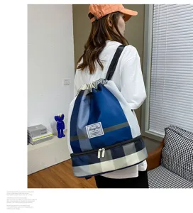 Sac à dos imperméable avec cordon grande capacité sac de sport natation pour femmes.
