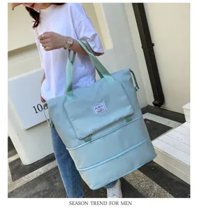 Grand sac de voyage pliable imperméable cabas léger sac à main fourre-tout décontracté