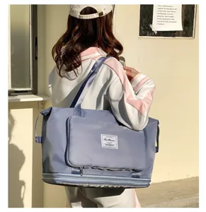 Grand sac de voyage étanche pliable léger sac à bagages grande capacité pour femme
