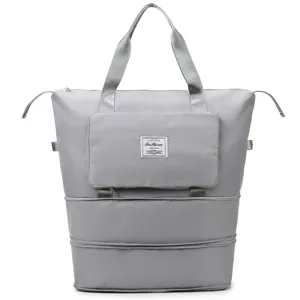 Grand sac de voyage pliable léger et imperméable sac à bagages pratique pour femmes