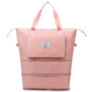 Sac de Voyage Rose Grande Capacite Impermeable Pliable Leger Sac Cabas Rangement Voyage