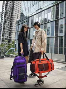 Large capacity travel duffel bag for men and women, perfect for sports, gym, and short trips.