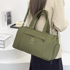 Sac de voyage vert olive grande capacité sac de sport femme bagage cabine portable