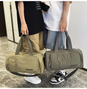 Large capacity travel duffel bag for sports, gym, and fitness with crossbody strap