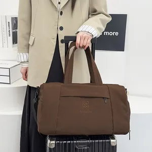 Grand sac de voyage marron grande capacite sac de sport leger sac a bagages week-end portable