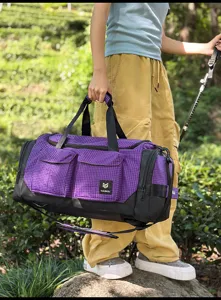 Outdoor multi-functional dry wet separation fitness duffel bag for sports travel training.