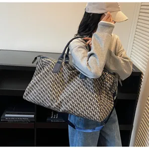 Μεγάλη τσάντα ταξιδιού καμβάς τσάντα ώμου casual weekender γυναικεία τσάντα γυμναστικής