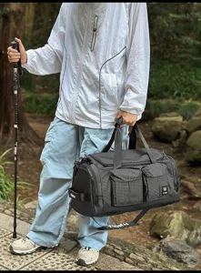 Outdoor multifunctional travel duffel bag large capacity wet dry separation sports gym bag.