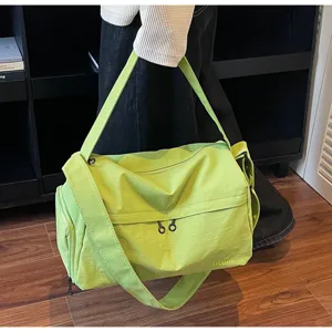 Grand sac de voyage vert sport fitness sac bandoulière pour femmes grande capacité