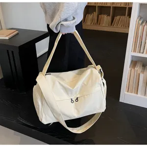 Grand sac de voyage en toile fourre-tout décontracté bandoulière pour femmes sport fitness