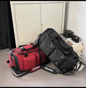 Outdoor multi-functional wet-dry separation fitness travel duffel bag with large capacity.
