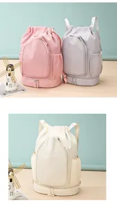 Large capacity drawstring sports backpack for fitness, gym, basketball and daily use.