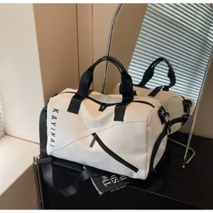 Waterproof large capacity travel duffel bag for women and men, lightweight fitness gym bag.