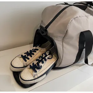 Large capacity travel duffel bag with shoe compartment casual waterproof sports gym bag