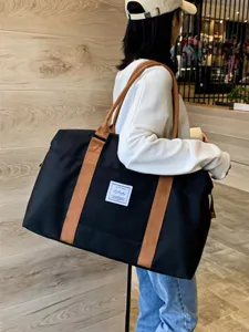 Grand sac de voyage étanche avec bandoulière sac de sport week-end pour femme