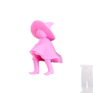 Leve-couvercle en silicone rose miche sorciere anti-debordement pour casserole