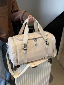Large capacity travel duffel bag with wet dry separation, lightweight gym and yoga luggage bag.