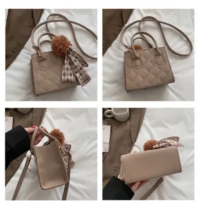 Chic quilted crossbody bag for women fashion top handle shoulder bag trendy designer handbag