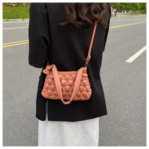 Modische Damen Umhängetasche plissiertes Bläschen Design lässige Kissen Tasche für Alltag