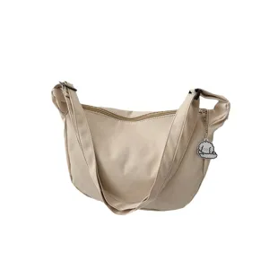 Fashionable corduroy dumpling shoulder bag for women, casual large capacity crossbody bag.