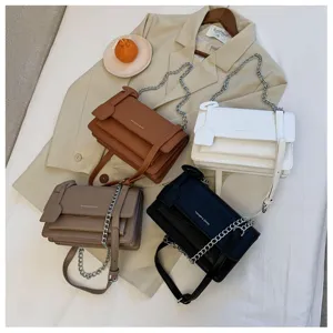 Stylish women stone pattern shoulder bag with chain strap, trendy crossbody mini square bag.