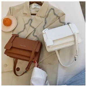 Women fashion stone pattern shoulder bag casual chain messenger bag elegant small square bag