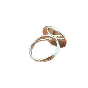 Adjustable open metal ring with round top design, perfect fashion accessory gift for women and girls.
